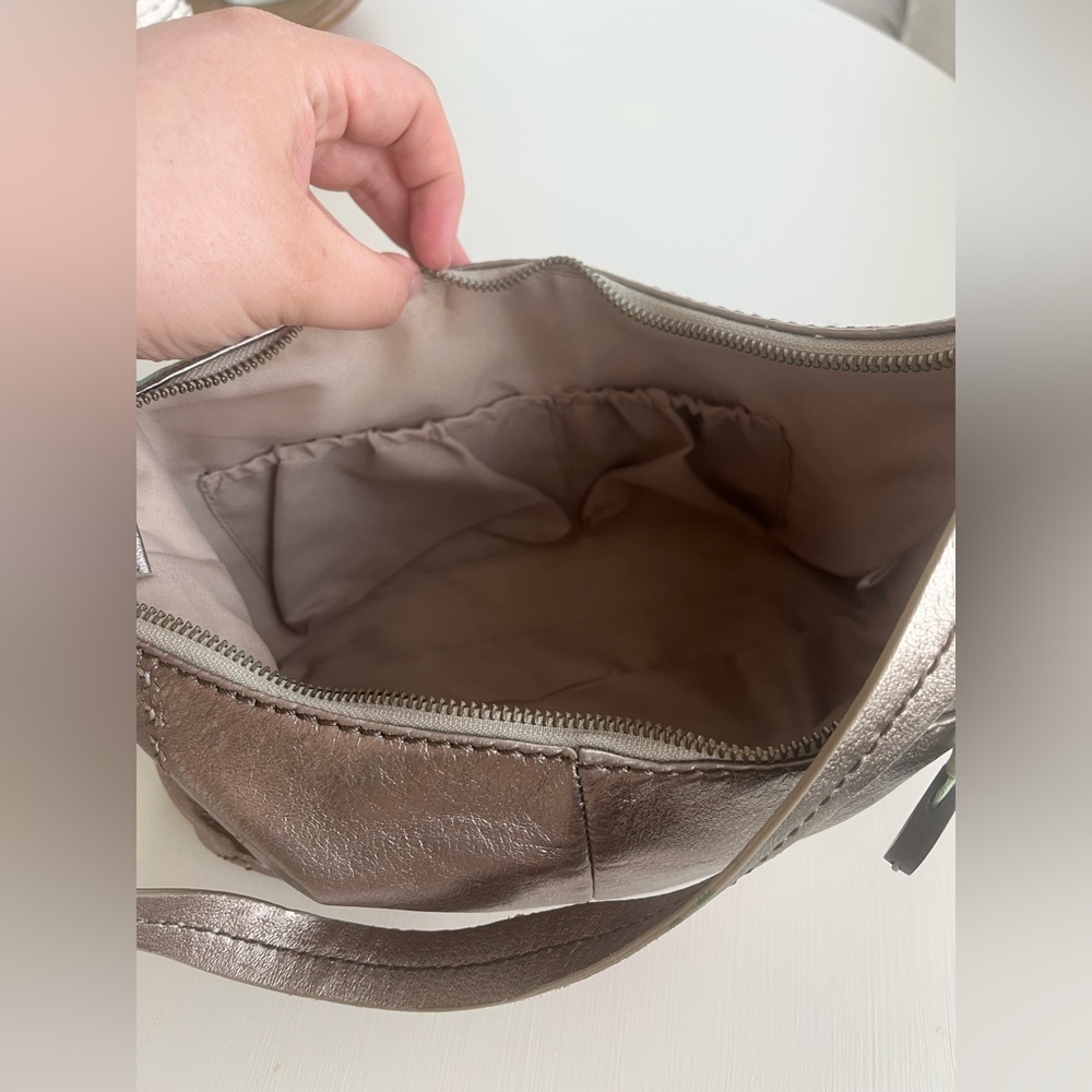 The Sak Bridget Leather Metallic Hobo Bag - Picture 3 of 8